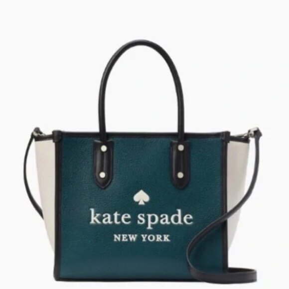 Kate Spade Ella Small Tote Leather Purse Satchel - Peacock